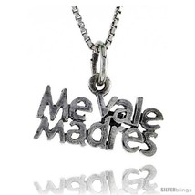 Sterling Silver ME VALE MADRES Word Necklace, w/ 18 in Box  - £35.29 GBP