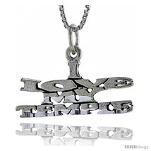 Sterling Silver I LOVE MY TEMPLE Word Necklace, w/ 18 in Box  - £35.08 GBP