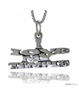 Sterling Silver I LOVE MY TEMPLE Word Necklace, w/ 18 in Box  - £35.49 GBP
