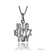 Sterling Silver BIG BOYZ TOY Word Necklace, w/ 18 in Box  - £35.49 GBP