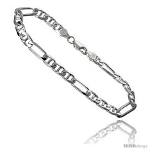 Length 22 - Sterling Silver Italian Figarucci Chain Necklaces &amp; Bracelets 6.6mm  - £107.82 GBP
