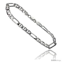 Length 20 - Sterling Silver Italian Figarucci Chain Necklaces &amp; Bracelets 6.6mm  - £100.13 GBP