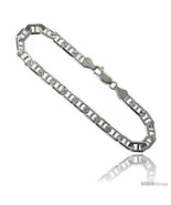 Length 20 - Sterling Silver Italian Flat Mariner Chain Necklaces &amp; Brace... - £70.01 GBP