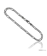 Length 20 - Sterling Silver Italian Figaro Chain Necklaces &amp; Bracelets 3... - £29.15 GBP