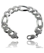 Length 20 - Sterling Silver Italian Figaro Chain Necklaces &amp; Bracelets 1... - £458.35 GBP