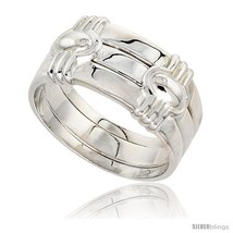 Size 7 - Sterling Silver Art Deco Ring Guard Flawless finish 1/2 in  - £47.98 GBP