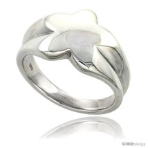 Size 10 - Sterling Silver Star Ring Flawless finish 1/2 in  - £74.42 GBP