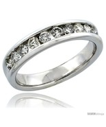 Size 11.5 - 10k White Gold 10-Stone Men&#39;s Diamond Ring Band w/ 0.74 Carat  - £1,216.10 GBP