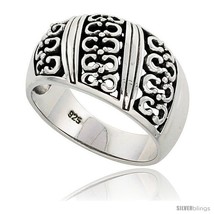Size 6 - Sterling Silver Dome Cigar Band Horseshoe Ring Flawless finish 1/2 in  - £54.58 GBP