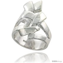 Size 8 - Sterling Silver Knot Ring Flawless finish 1 1/16 in  - £105.86 GBP