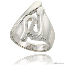 Size 9 - Sterling Silver Designer Swirl Ring Flawless finish 1 in  - £83.16 GBP