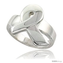 Size 7 - Sterling Silver Ribbon Ring Flawless finish 3/4 in wide -Style  - £68.10 GBP