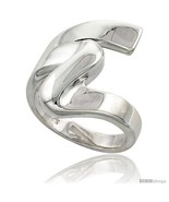 Size 6.5 - Sterling Silver Swirl Ring Flawless finish 7/8 in  - £61.66 GBP