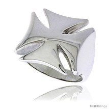 Size 14 - Sterling Silver Iron Cross Men&#39;s Ring Flawless  - £121.03 GBP