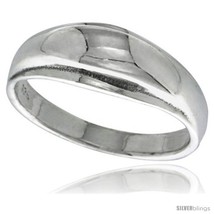 Size 11.5 - Sterling Silver Dome Ring 3/8  - £24.05 GBP