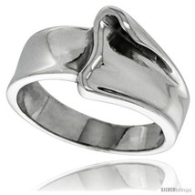 Size 10 - Sterling Silver Freeform Dome Ring 1/2 in  - £30.65 GBP