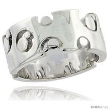 Size 6 - Sterling Silver Bubbles Band Ring Flawless finish 5/16 in  - £51.00 GBP