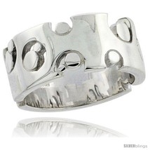 Size 7 - Sterling Silver Bubbles Band Ring Flawless finish 5/16 in  - £51.54 GBP