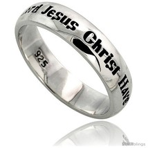 Size 10 - Sterling Silver Lord Jesus Christ Have Mercy On Me Ring Flawless  - £21.72 GBP