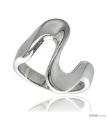 Size 8 - Sterling Silver Wave  - £22.37 GBP