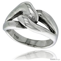Size 10.5 - Sterling Silver Love Knot Ring 1/2 in  - £23.00 GBP