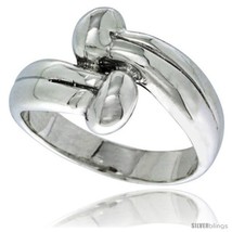 Size 6 - Sterling Silver Double Bead Ring 1/2 in  - £31.59 GBP