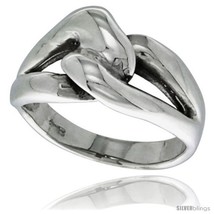 Size 10 - Sterling Silver Love Knot Ring 1/2 in  - £22.80 GBP