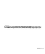 Length 20 - Sterling Silver Valentino Round Link Chain Diamond Cut Nicke... - £55.59 GBP