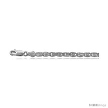 Length 16 - Sterling Silver Valentino Round Link Chain Diamond Cut Nickel Free  - £44.29 GBP