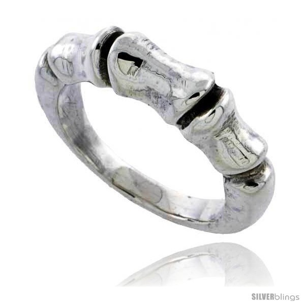 Size 8 - Sterling Silver Bamboo Design  - $37.94