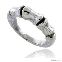 Size 14 - Sterling Silver Bamboo Design  - £30.06 GBP