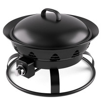 21 Inch Diameter Propane Gas Fire Pit Patio Portable Fire Bowl-Black - Color: Bl - $282.32 CAD