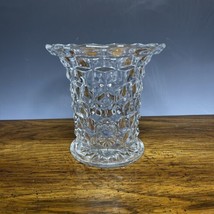 Vintage Fostoria American Crystal Glass Cubist Flared Mouth Cylinder 5.5... - $30.75