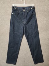 Express Mom Ankle Jeans Womens 4 Blue Dark Wash Denim Super High Rise Co... - $24.62