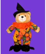 Halloween Baby Bear Plush Doll Bat Slippers Witch Hat Friendly Stuffed A... - €11,99 EUR