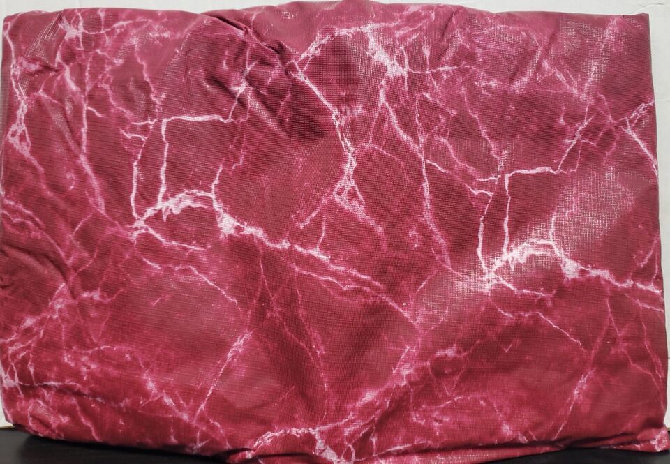 Peva Vinyl Fitted Tablecloth w/flannel back, 48" Round, BURGUNDY