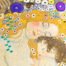 The Mother and Child Canvas, Gustav Klimt Reproduction Print,  Stretched - £47.77 GBP