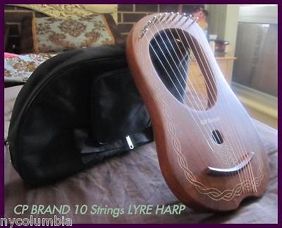 CP BRAND NEW 10 STRINGS LYRE HARP FREE CARRY BAG & SHIP - $146.52