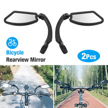 1 Pair E-Bike Handlebar Rear View Mirror Bicycle Rearview Rectangle Back Mirror - £25.57 GBP