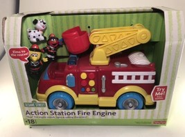 Sesame Street 2002- Action Station Fire Engine (Elmo &amp; Big Bird) NEW in BOX - £31.31 GBP
