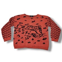 Minkpink Sweater Size XS Womens Knit Sweater Pullover Leopard Print Leopard Head - £23.22 GBP