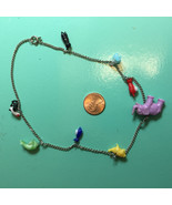 Vintage Miniature Glass Figures FISH &amp; BIRDS possibly MILANO on chain ne... - €16,49 EUR