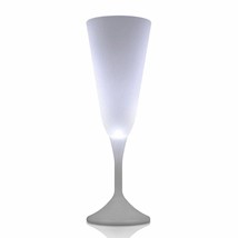 White LED Wine Glass by Steady - Champagne Flute, 10 oz, UV Sterilized - $519.61 MXN