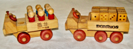 VINT. LOT 0f TWO-MONTGOMERY SCHOOLHOUSE HAND CRAFTED WOODEN-TIC.TAC.TOE+... - $91.22 MXN