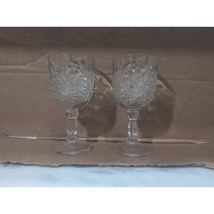 Libbey Star of David Wine Goblet Set, 10oz Hobstar Glasses, Etched Glass... - £14.87 GBP