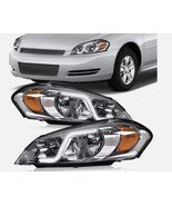 Fit For 2006-2016 Chevy Impala Chrome Housing Amber Corner DRL Headlight... - $89.99 CAD
