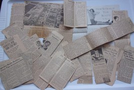 Vintage Assorted Women’s Newspaper Clippings 1930s Lot of 23 - £3.12 GBP