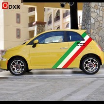 Italy Flag Stripes Vinyl Decal Racing  Styling Door Side Decor Sticker Auto Body - £87.73 GBP