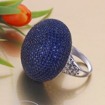 Luxury Big Rings Colorful Full Micro Pave Morocco Banquet Party Women&#39;s Fashion  - £41.45 GBP