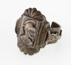Vintage Mexican Biker Ring with Trojan Head Circa 1940&#39;s Size 12 - £593.67 GBP